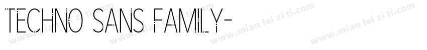 techno sans family字体转换